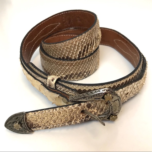 real snakeskin belt